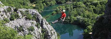 Adventure tourism - Zip line Omis